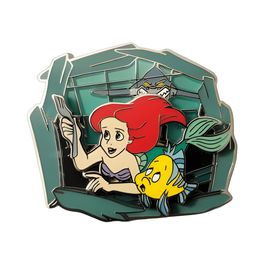 Ariel and Flounder Disney pin