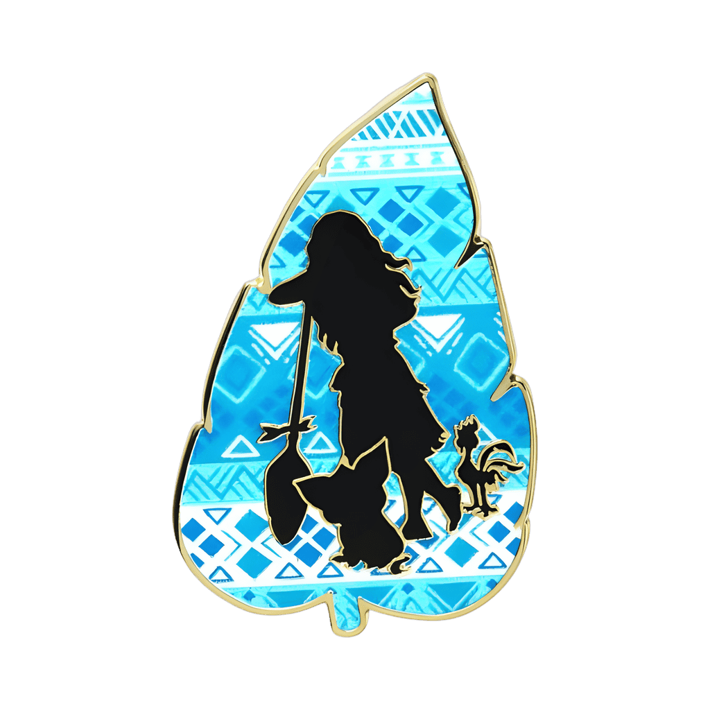 Moana Pua Hei Hei Blue Leaf Disney pin