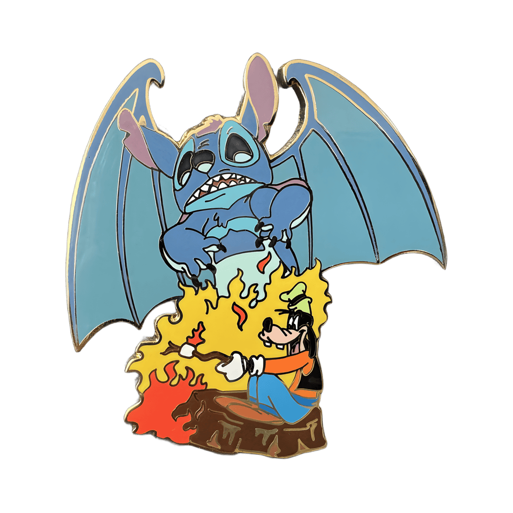 Stitch as Chernabog and Goofy Camping Disney pin