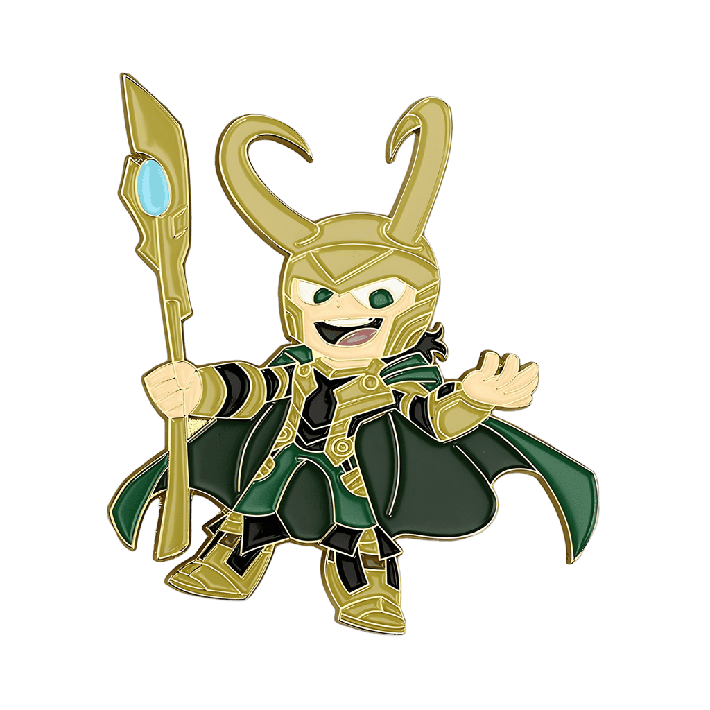 3" Gurihiru chibi Loki filled enamel pin Disney pin