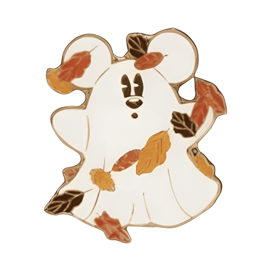 Mickey Ghost with Leaves Disney pin