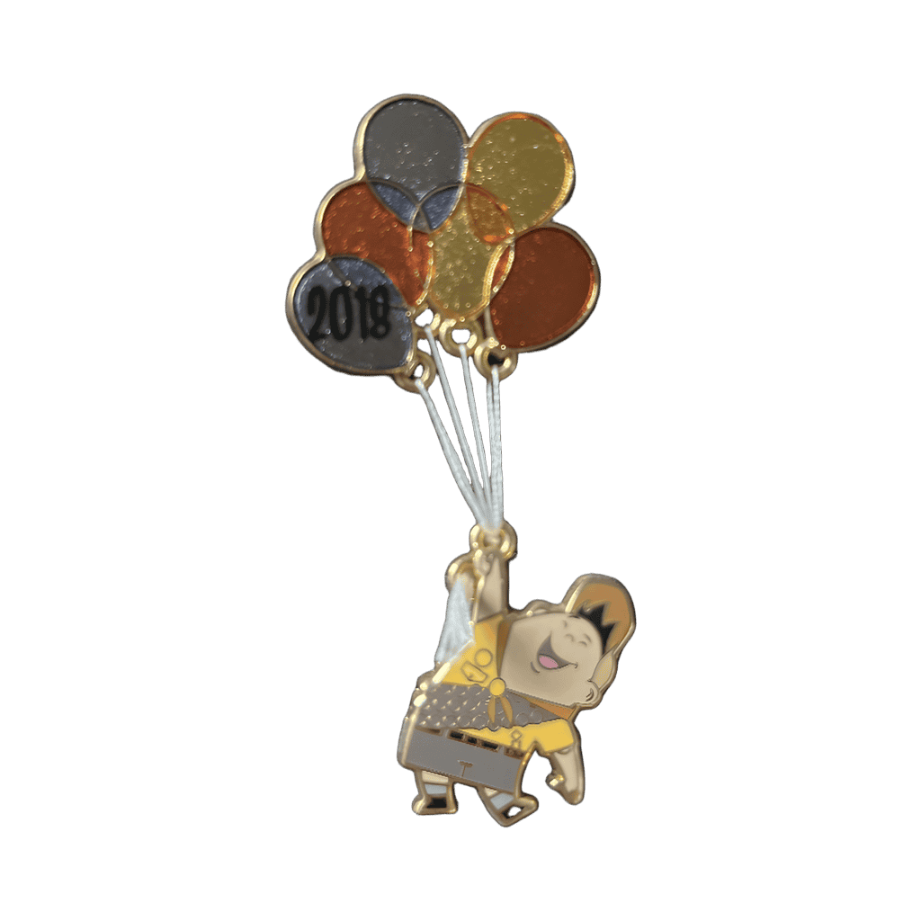 Russell holding balloons Disney pin
