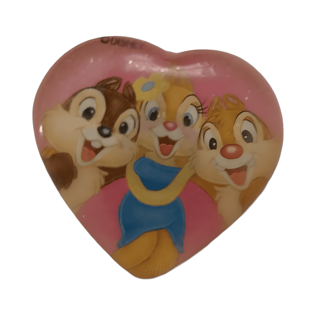 Dome Pink Heart - Clarice, Chip & Dale Disney pin