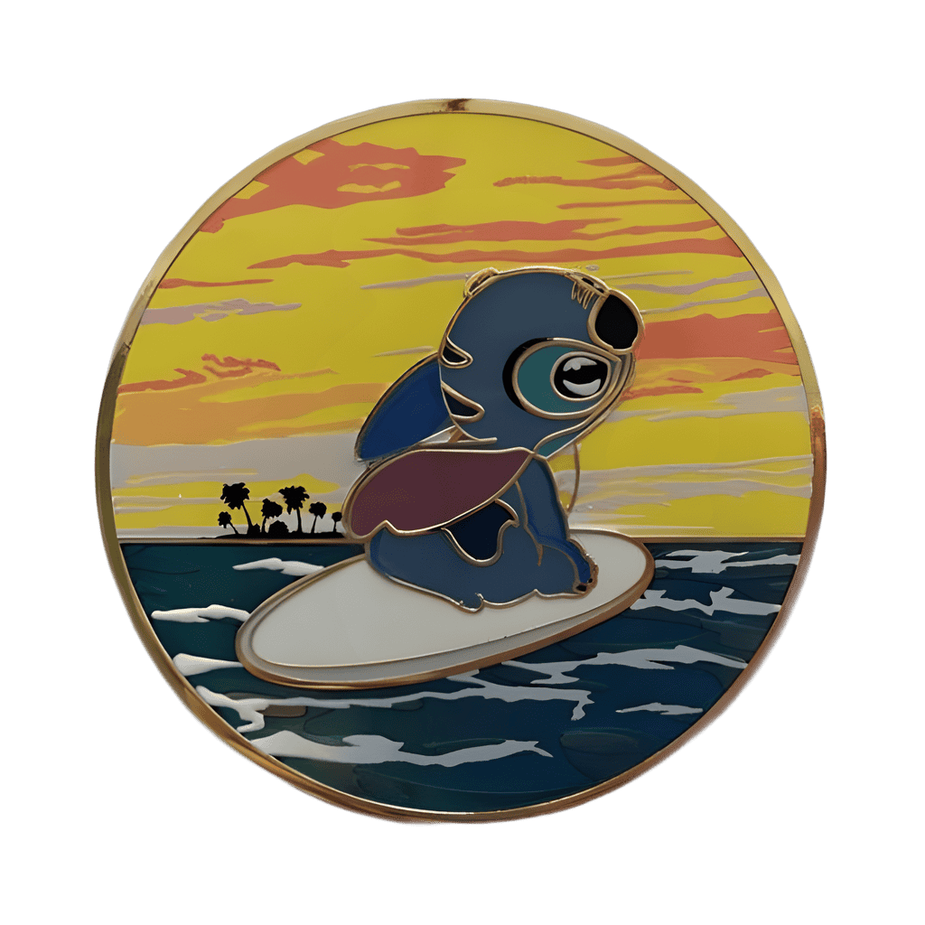 Surfing Stitch Disney pin