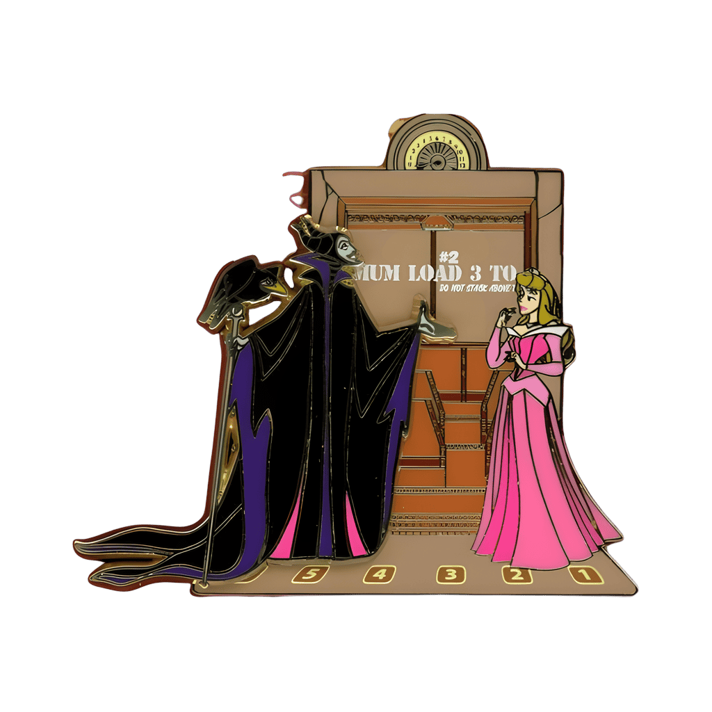 Maleficent and Aurora Entering Elevator Disney pin