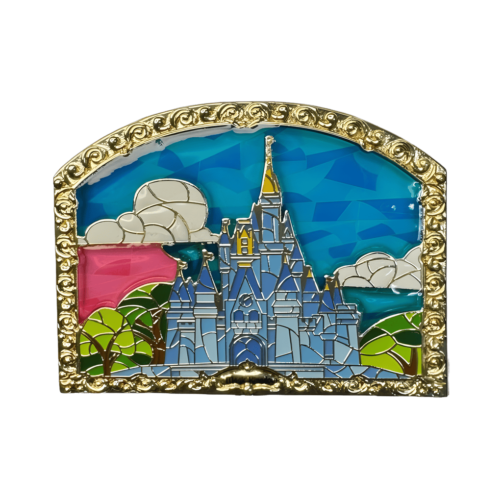 Stained Glass Castle Windows — Cinderella Castle Disney pin