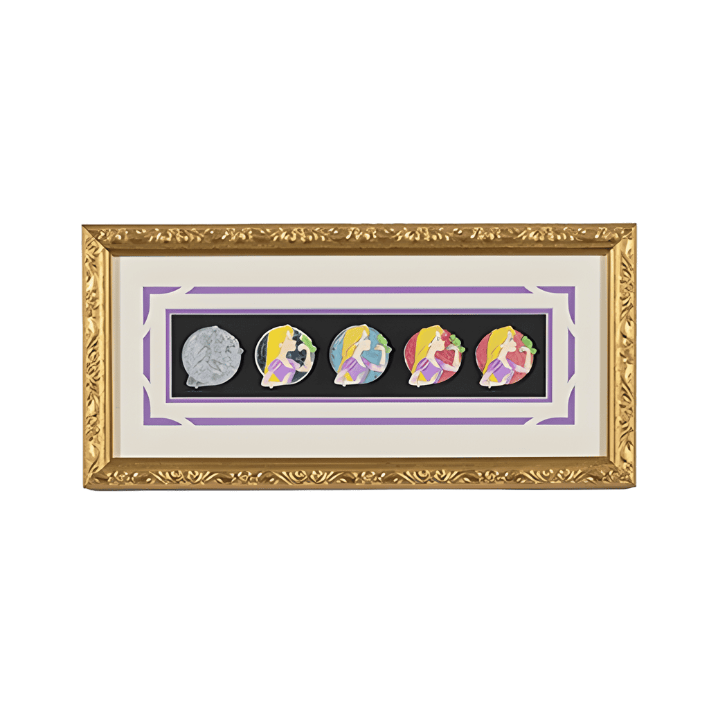 Rapunzel Pin Progression Artist Proof Framed Pin Set Disney pin