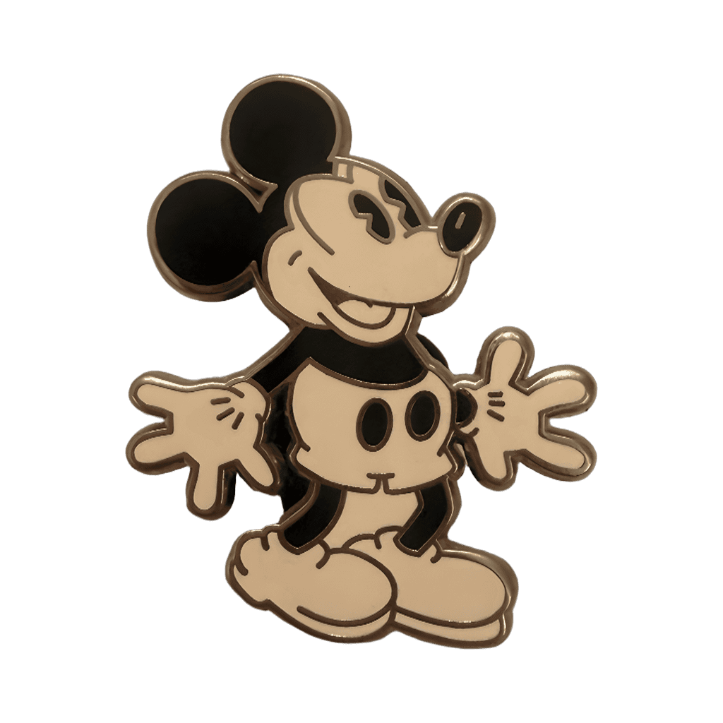Black and White Mickey Mouse Disney pin