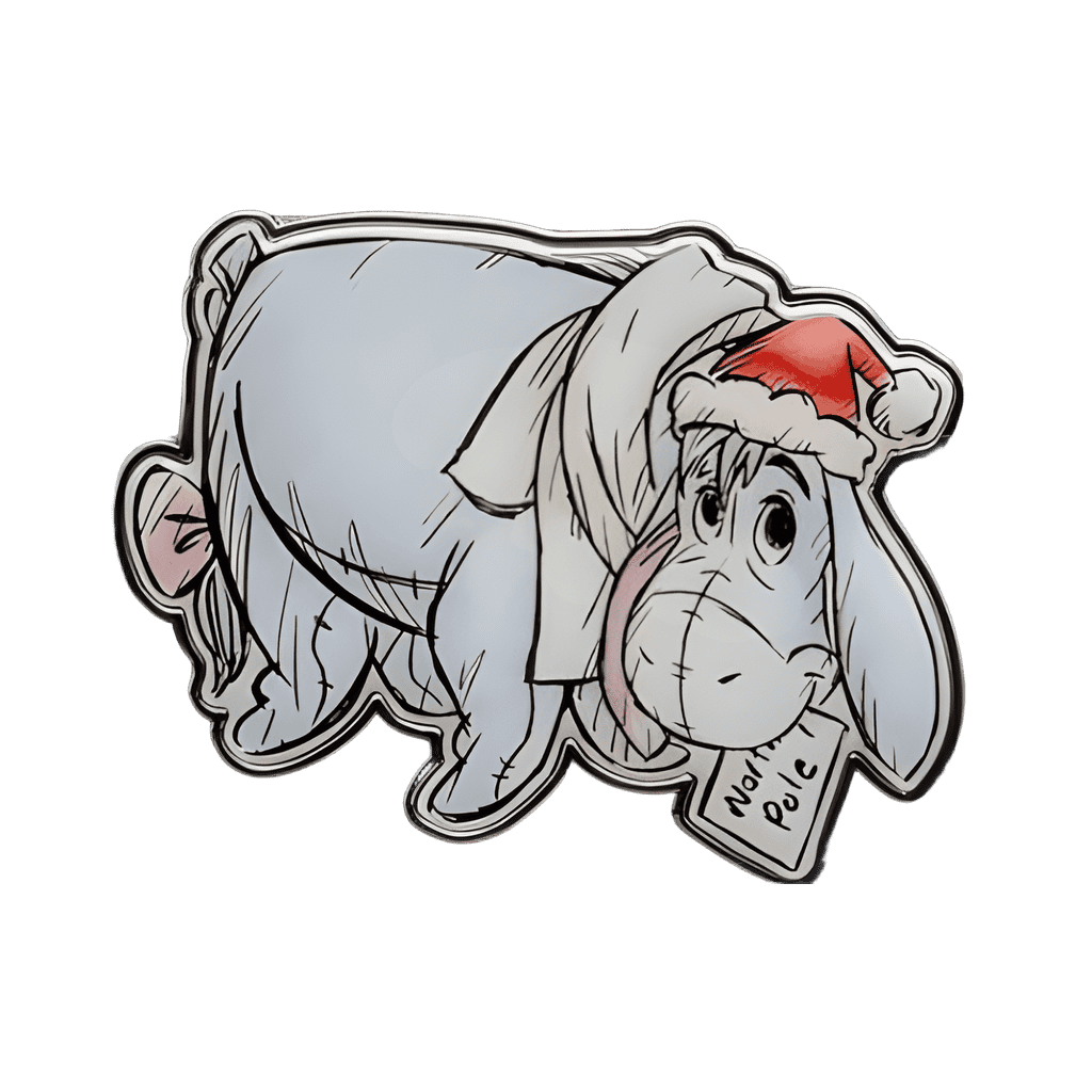 Santa hat Eeyore holding letter to north pole Disney pin