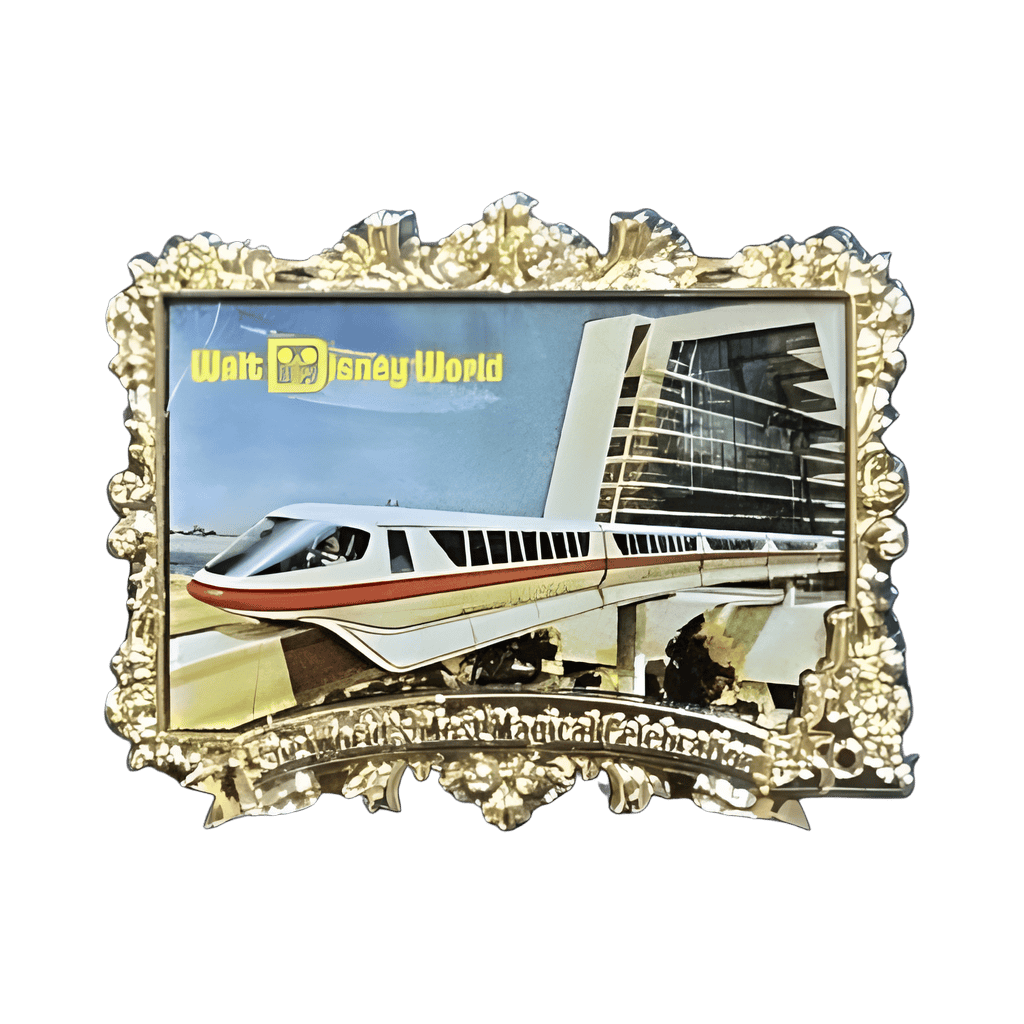 Vintage Framed Post Card, Contemporary Resort Disney pin