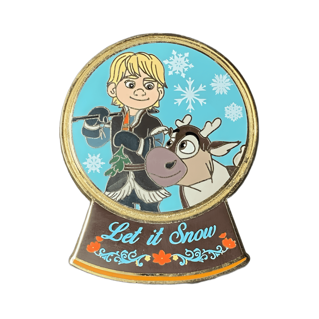 Toddler Kristoff & Baby Sven Snowglobe Disney pin