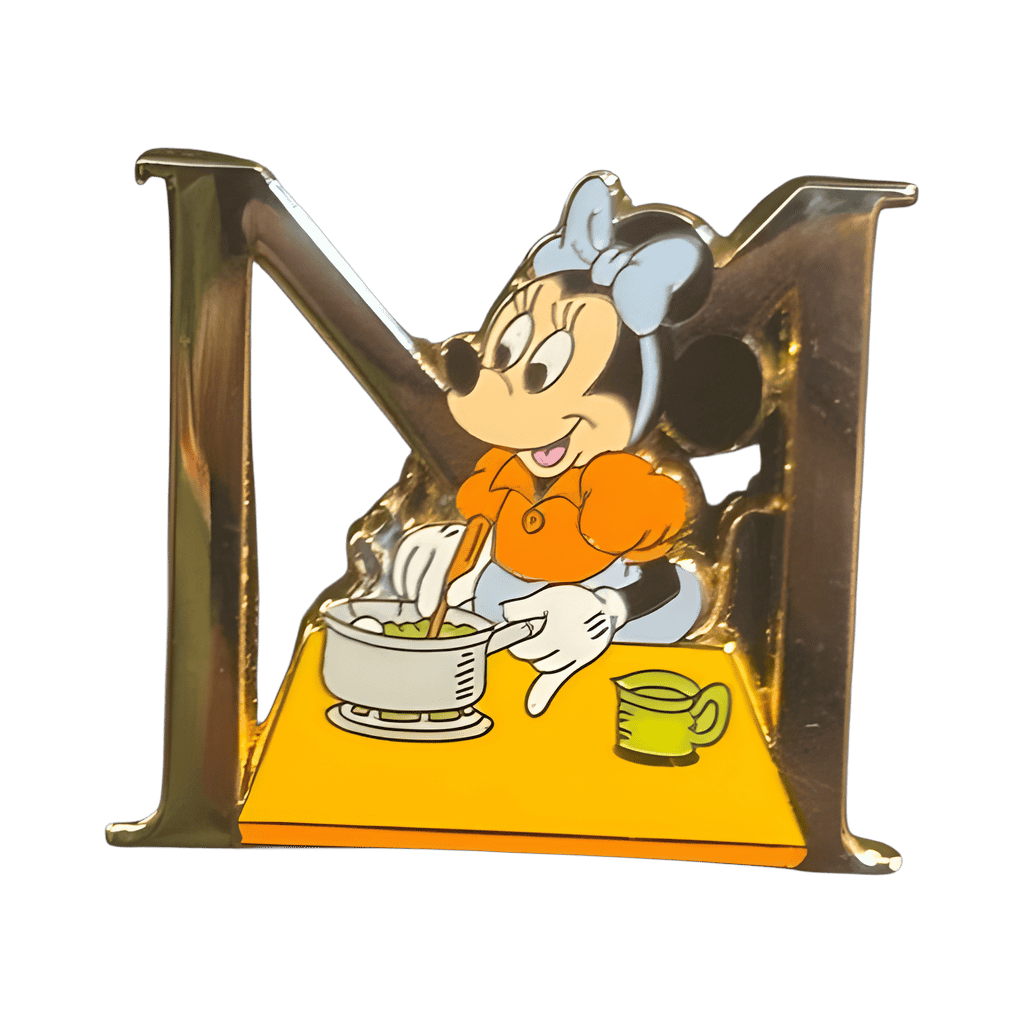 Minnie Mouse Gold Name Letter M Disney pin