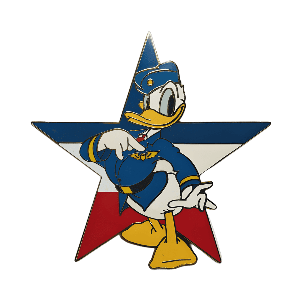 Pilot Donald Duck - Patriotic Star - Wings Badge - Red White and Blue Disney pin