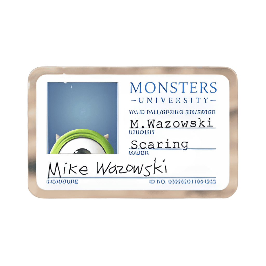 Mike Wazowski Name Tag Disney pin