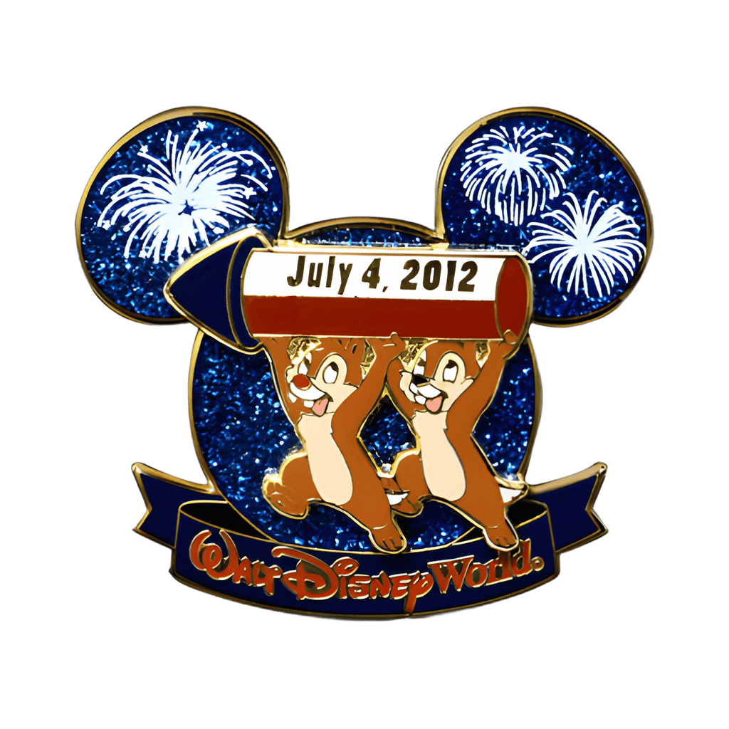 Chip and Dale with Rocket Firework Disney pin