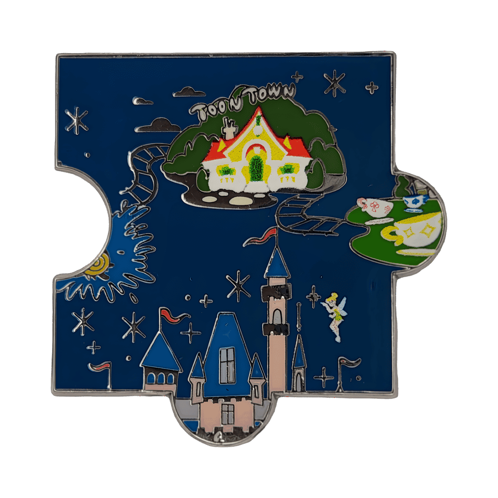 Toon Town and Tea Cups Puzzle Piece Disney pin