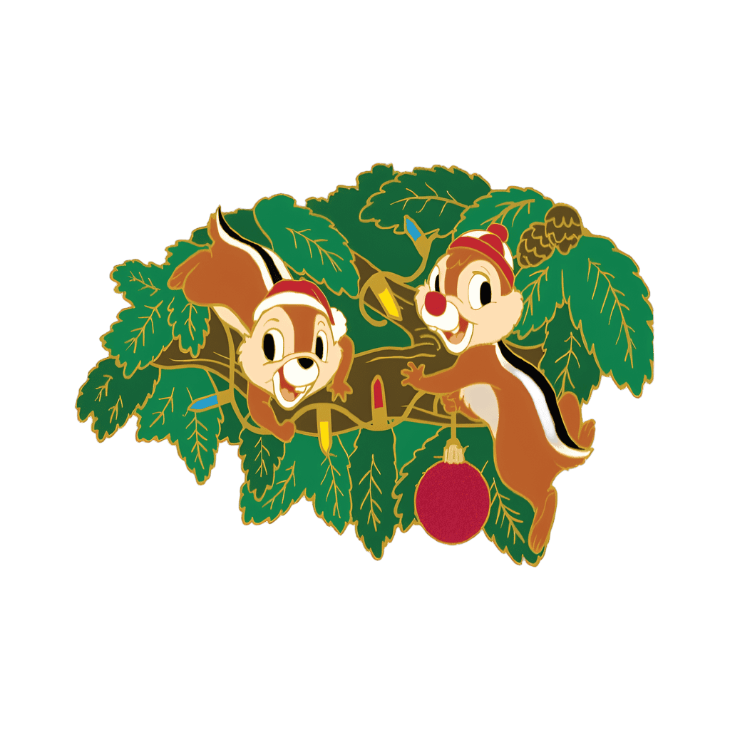 Chip and Dale Christmas Disney pin