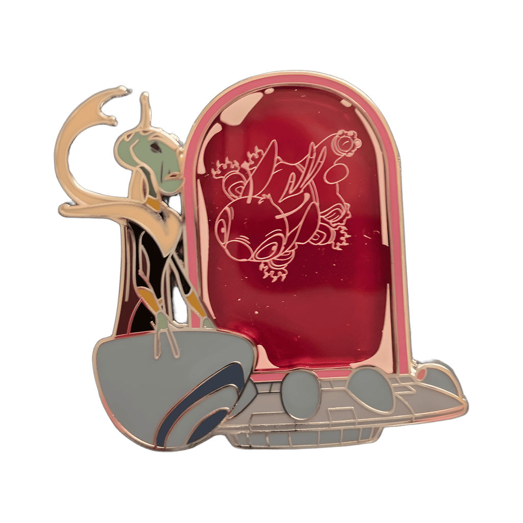 Pink Stained Glass with Stitch Climbing Disney pin
