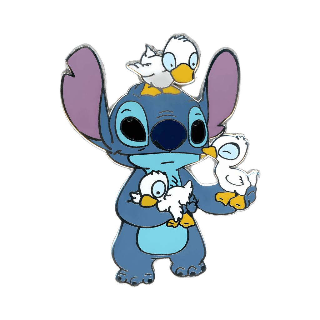 Stitch with 3 Ducks Disney pin