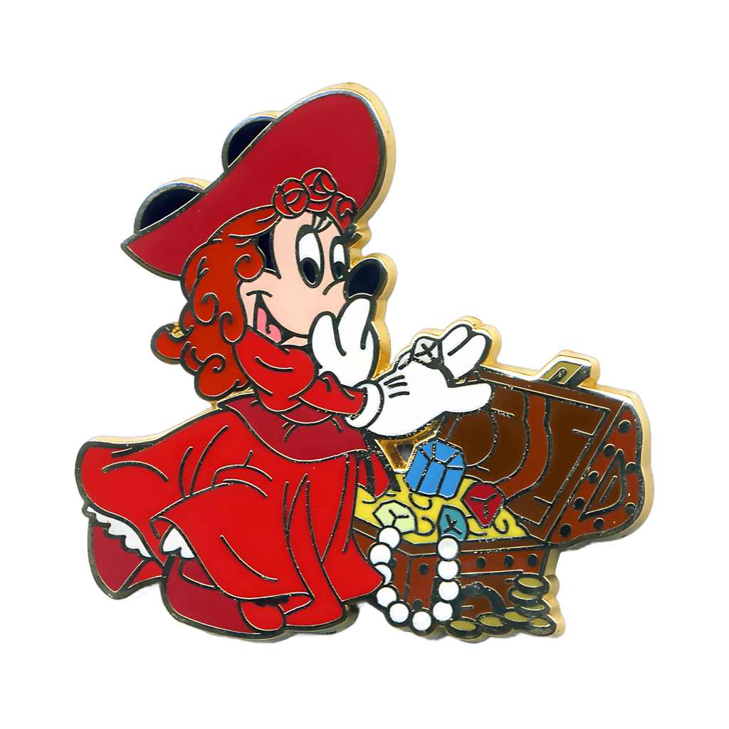 Minnie Mouse pirate. Treasure chest Disney pin