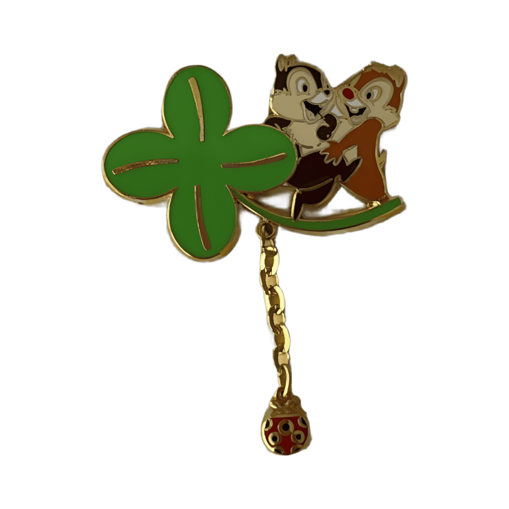 Shamrock Dangle - Chip and Dale Disney pin