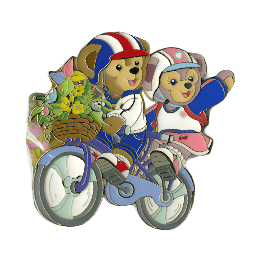 Booster Set - Duffy and ShellieMay Riding Bicycle Disney pin