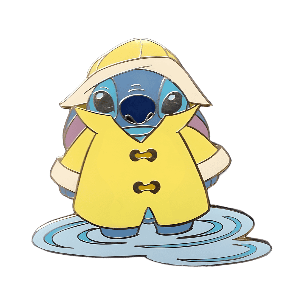 Stitch in Yellow Raingear Disney pin