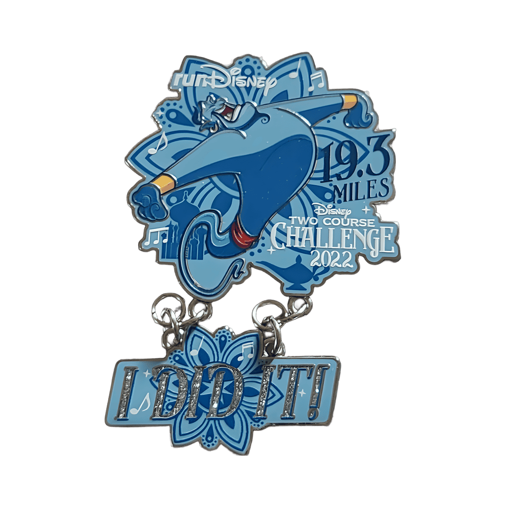 2022 Challenge 19.3 Miles Genie "I Did It!" dangle Disney pin