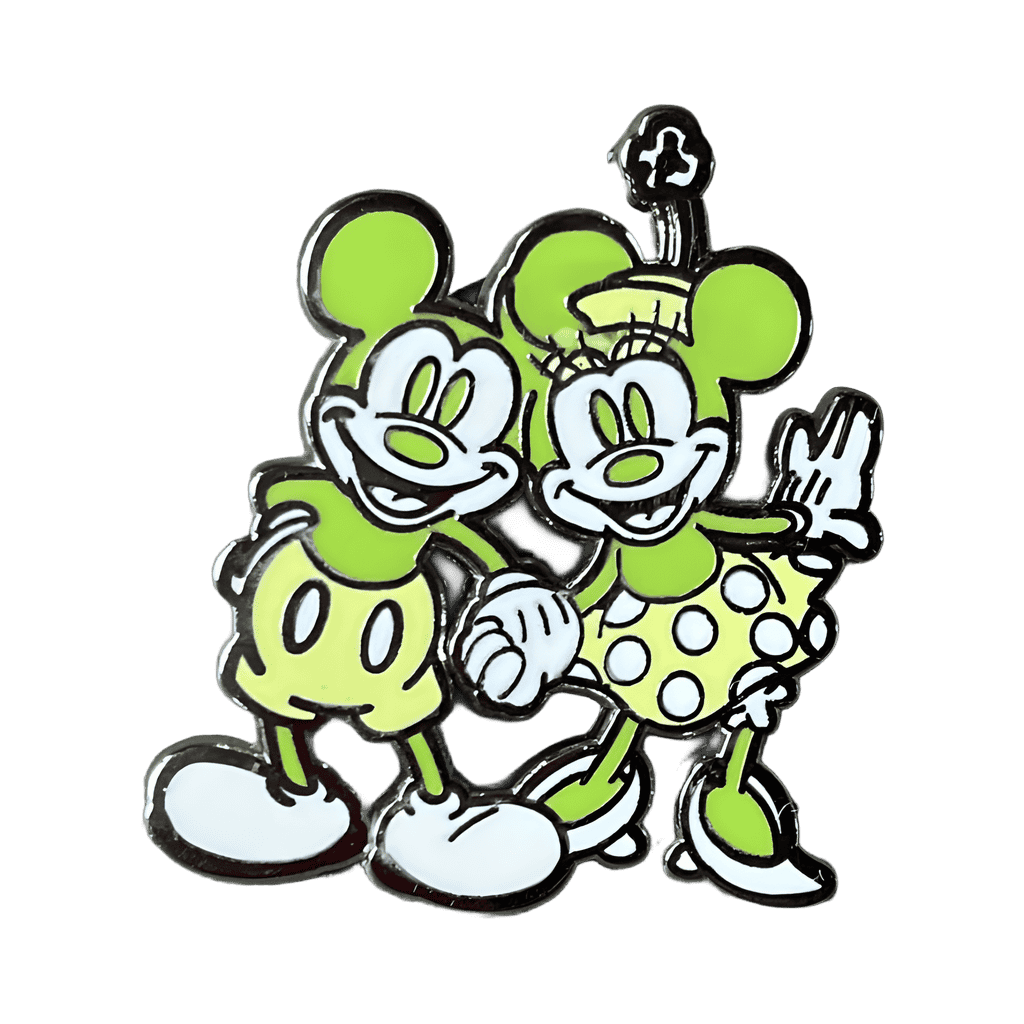 Mickey and Minnie Green Yellow Disney pin