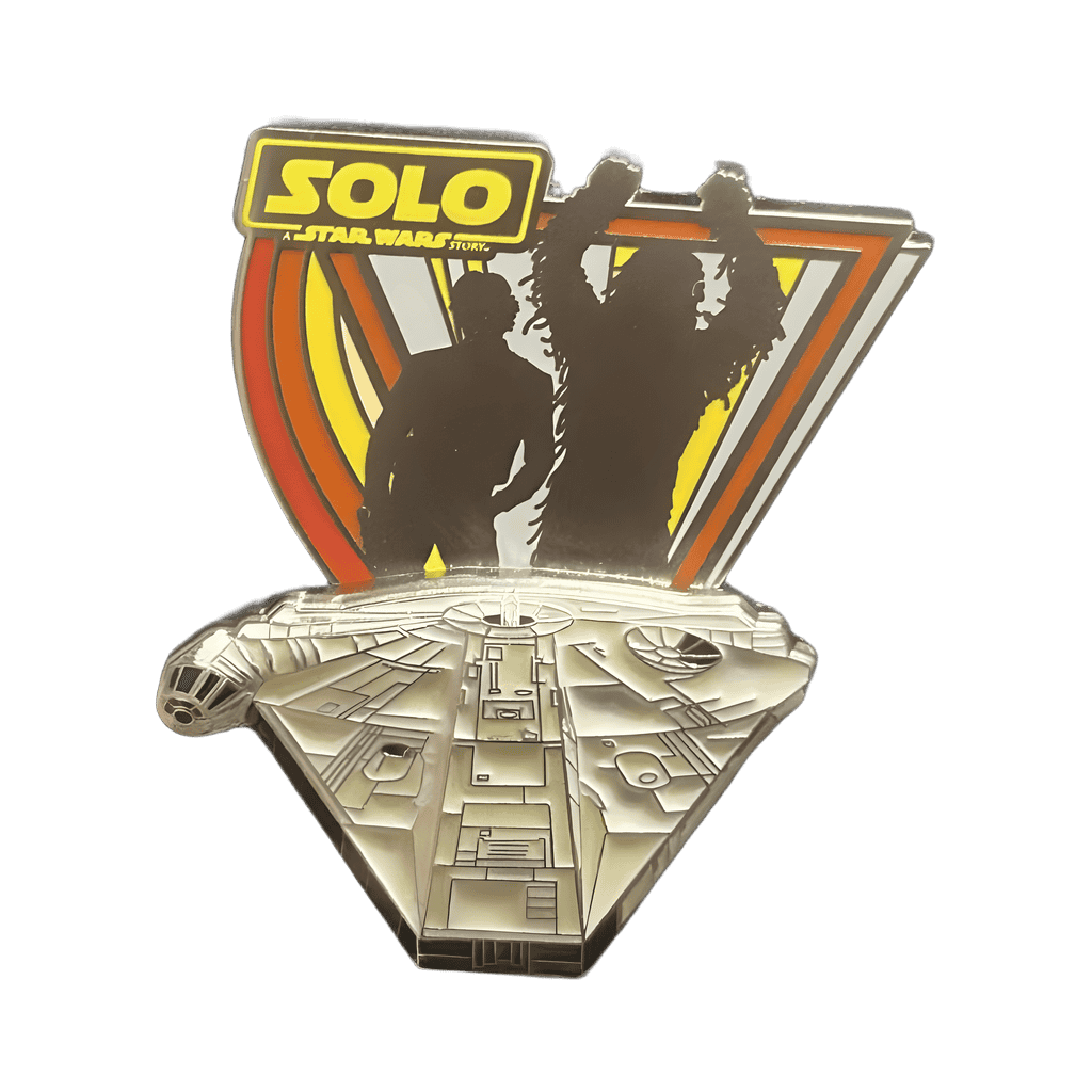 Chewbacca and Han Solo with Millennium Falcon Disney pin