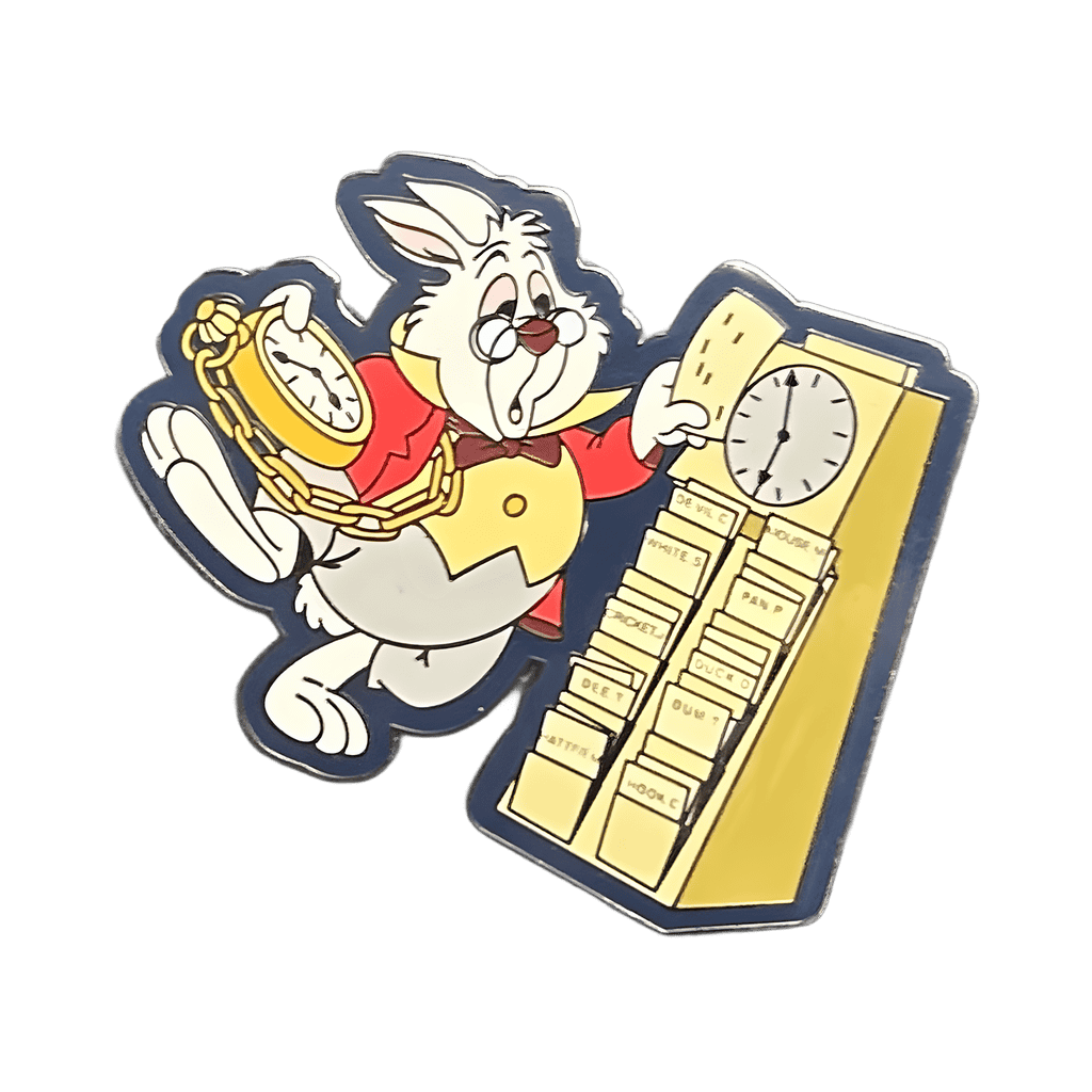 White Rabbit Clock Time Disney pin