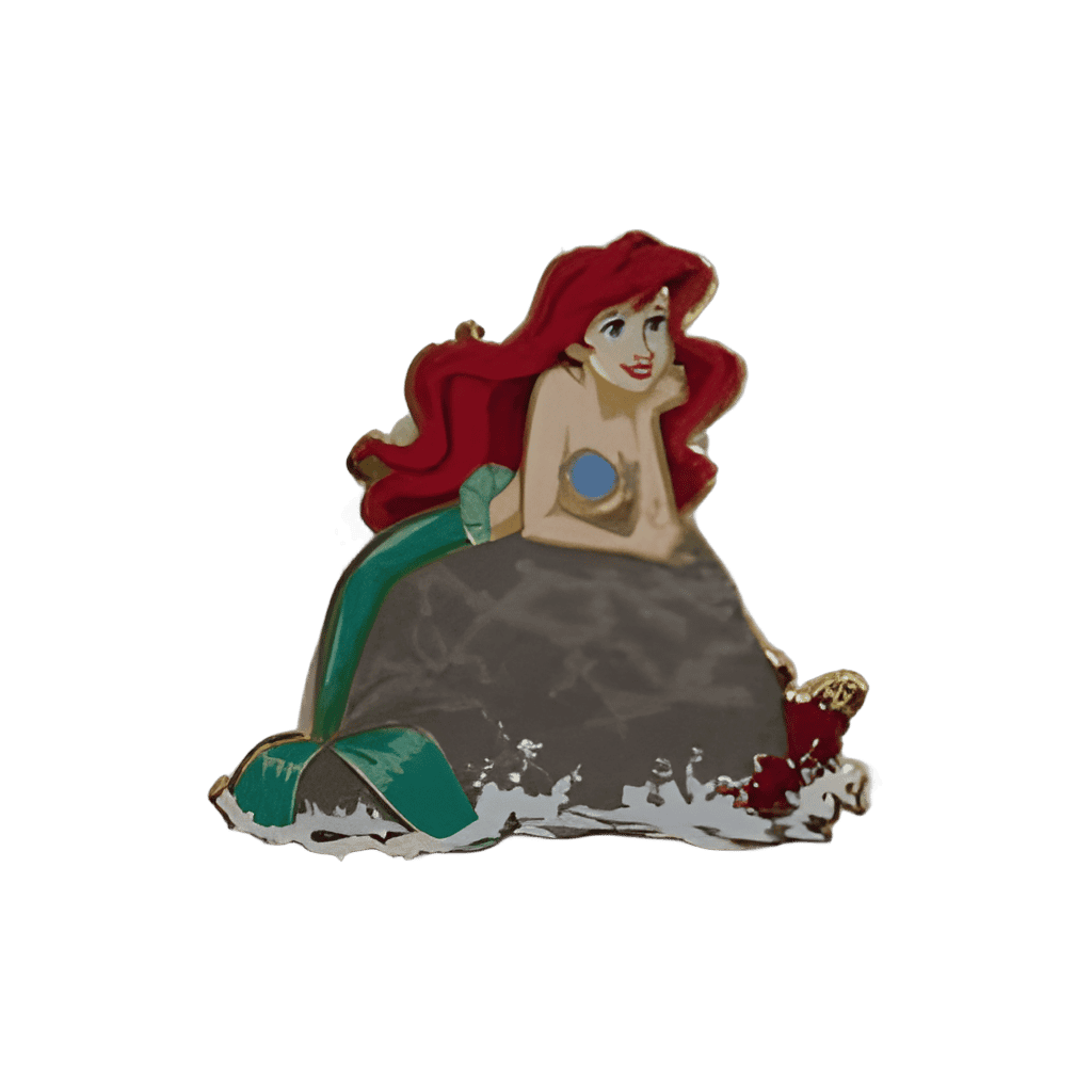 Ariel on a rock Disney pin