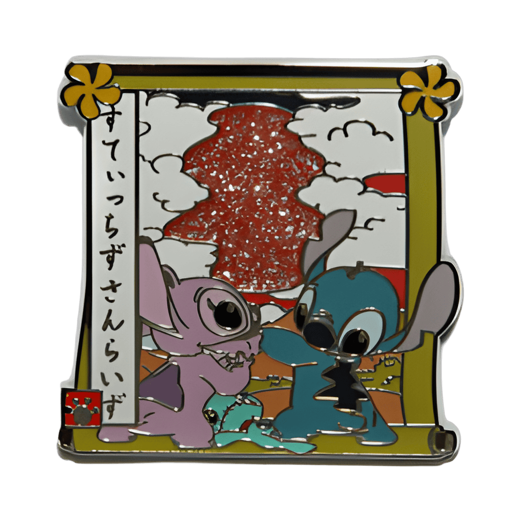 Stitch, Angel, Scrump - Stitch Silhouette Cloud Disney pin