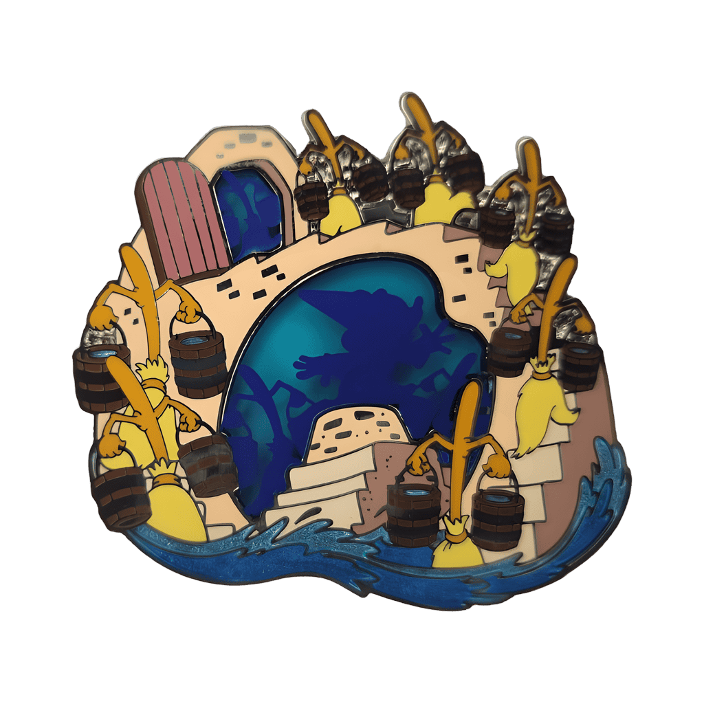 Mickey and the Magic Brooms Stained Glass Disney pin
