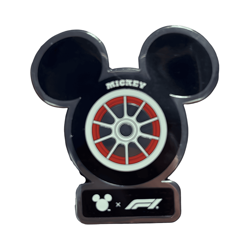 Mickey Mouse Tire Icon Red F1 Disney pin