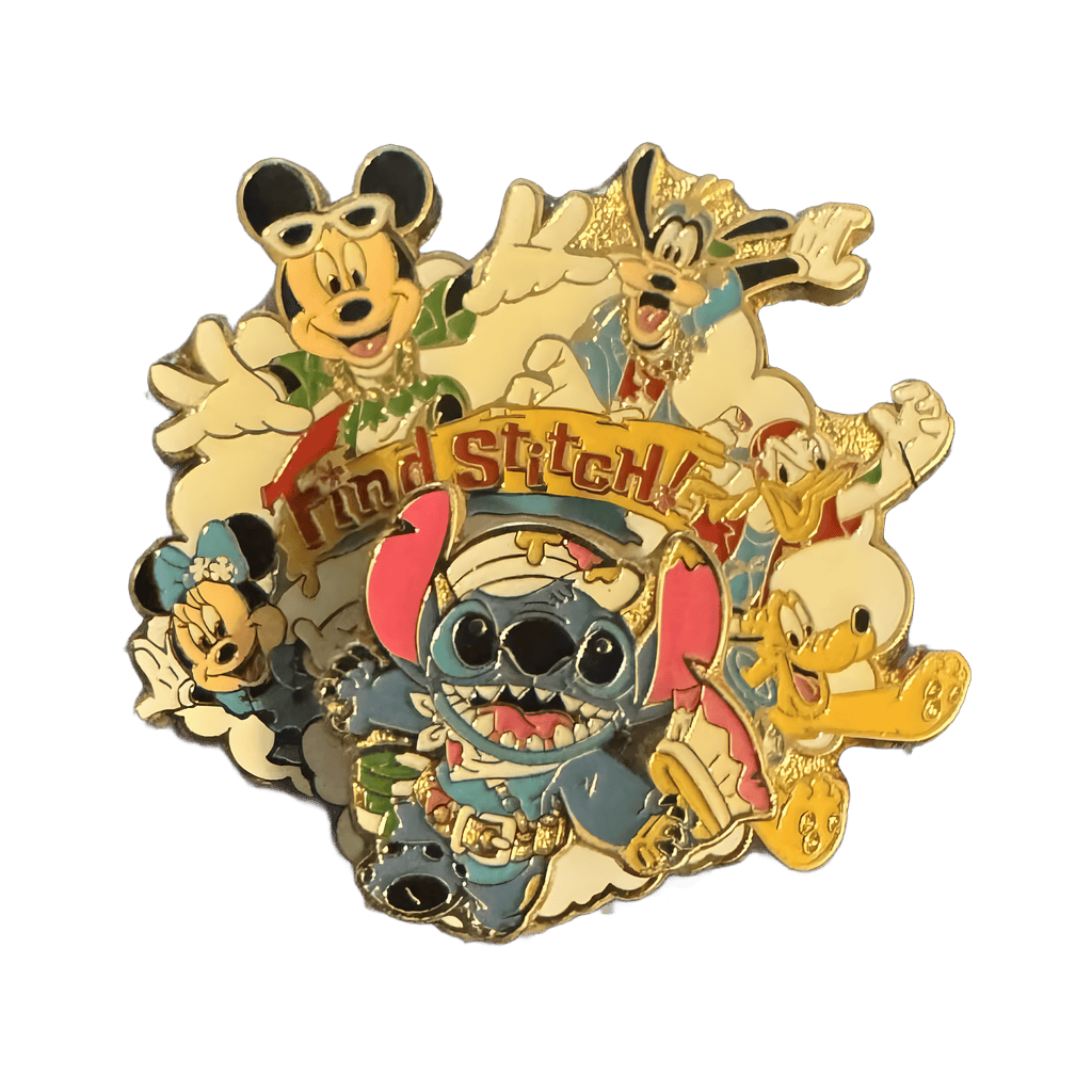 Stitch, Mickey, Minnie, Goofy, Pluto, Donald Disney pin