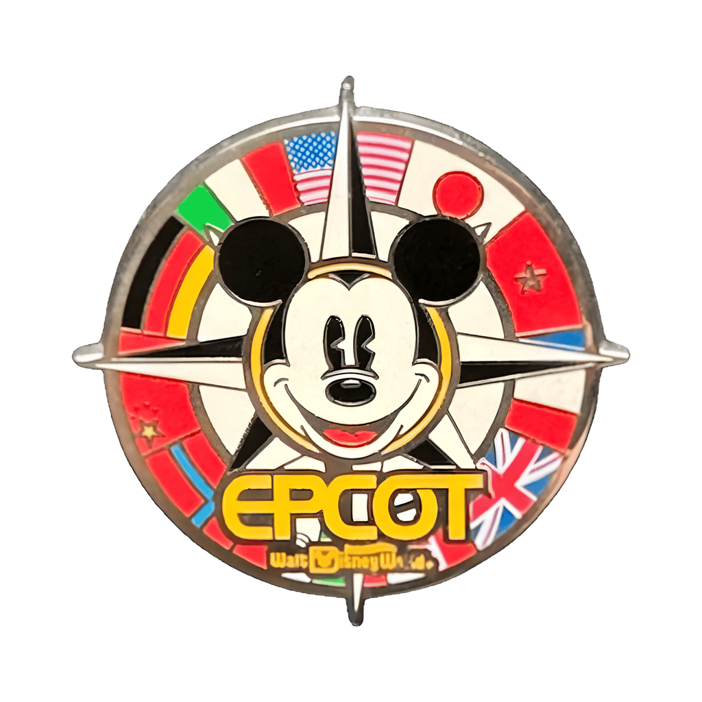Mickey Mouse Compass Rose and Country Flags Disney pin