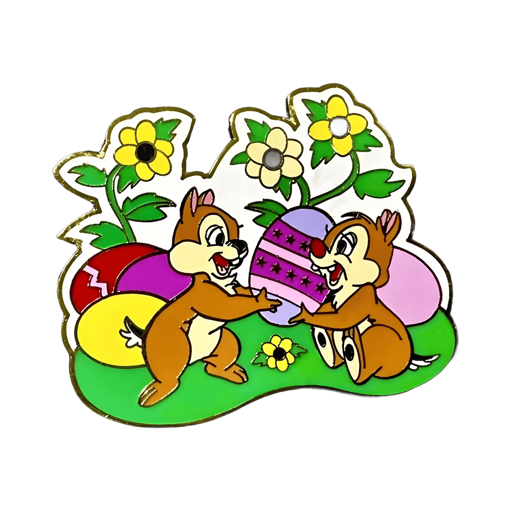 Chip & Dale Collecting Easter Eggs Disney pin
