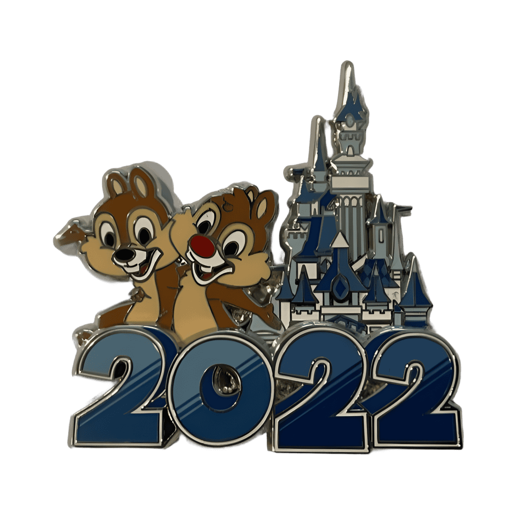 Chip and Dale with Castle Disney pin