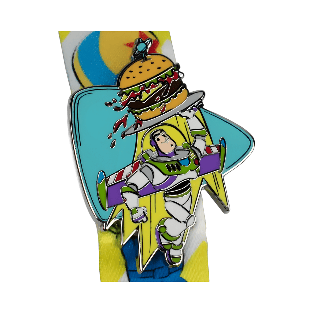 Buzz Lightyear Holding Burger Disney pin