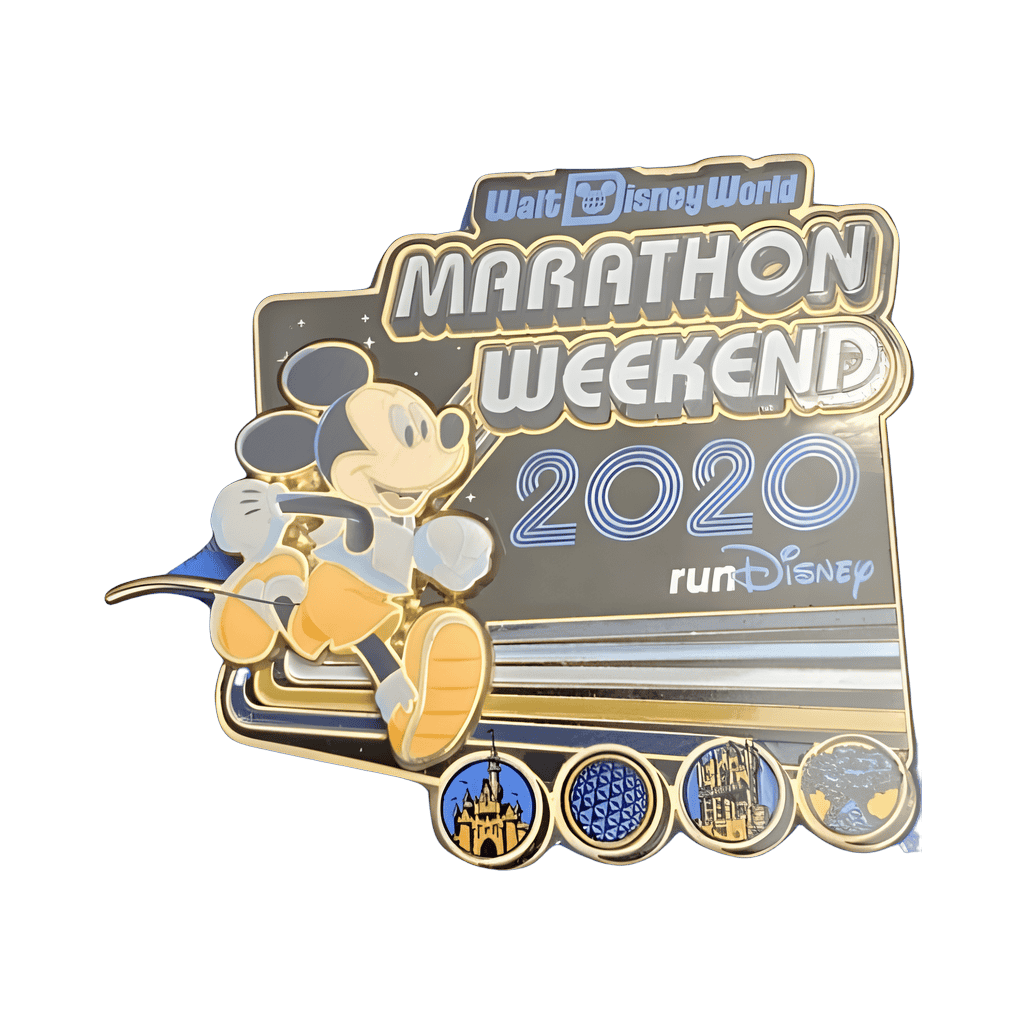 Running Mickey Marathon Weekend Logo Disney pin