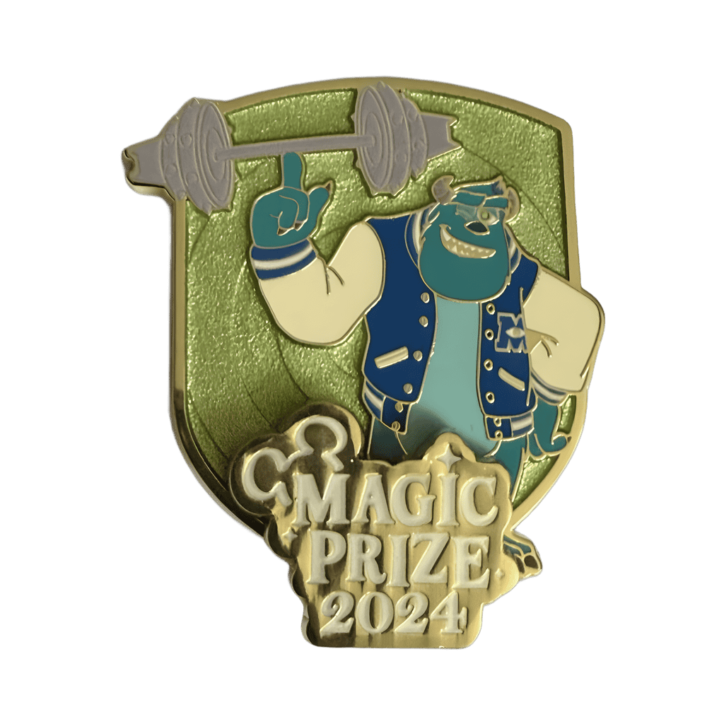 Sully varsity jacket lifting weights Disney pin
