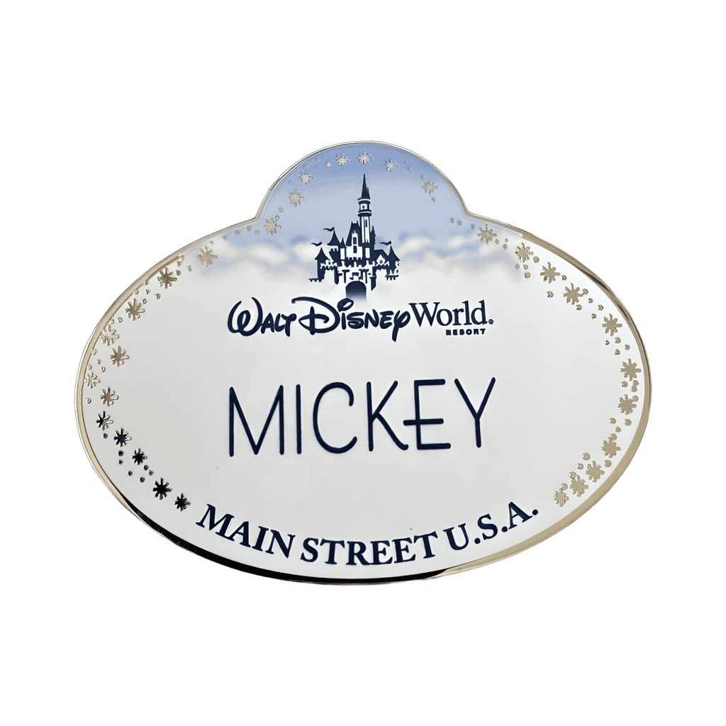 WDW 50th Anniversary Name Tags Disney pin