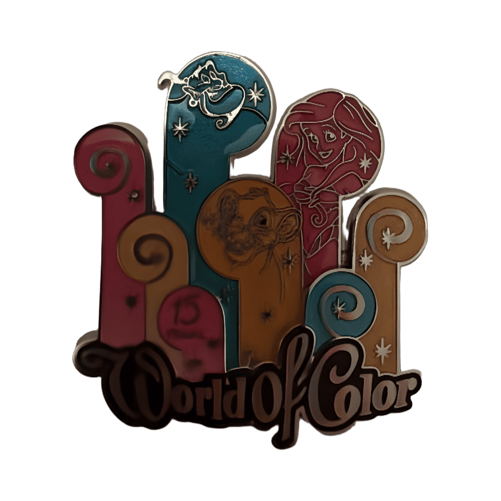 Magic Key World of Color 15th Anniversary Fountain Disney pin