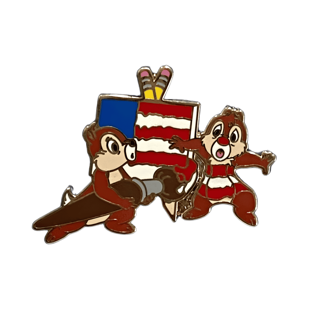 Chip & Dale Painting Stripes Disney pin