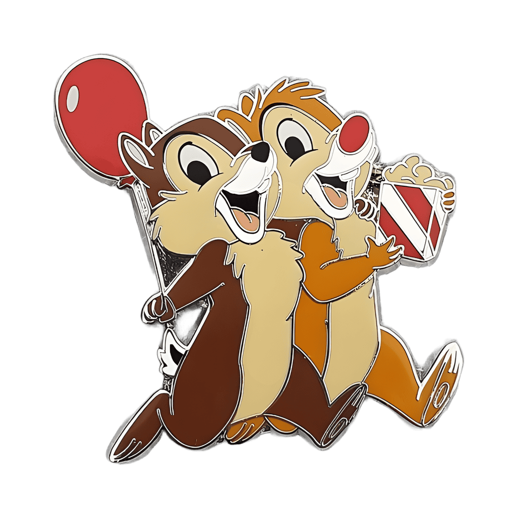 Chip and Dale with popcorn Disney pin