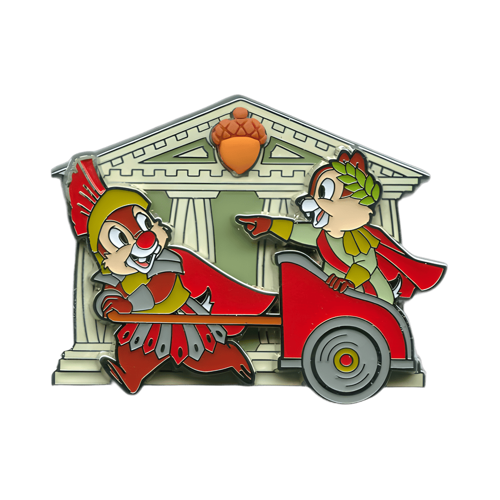 Chip and Dale Chariot Race Disney pin