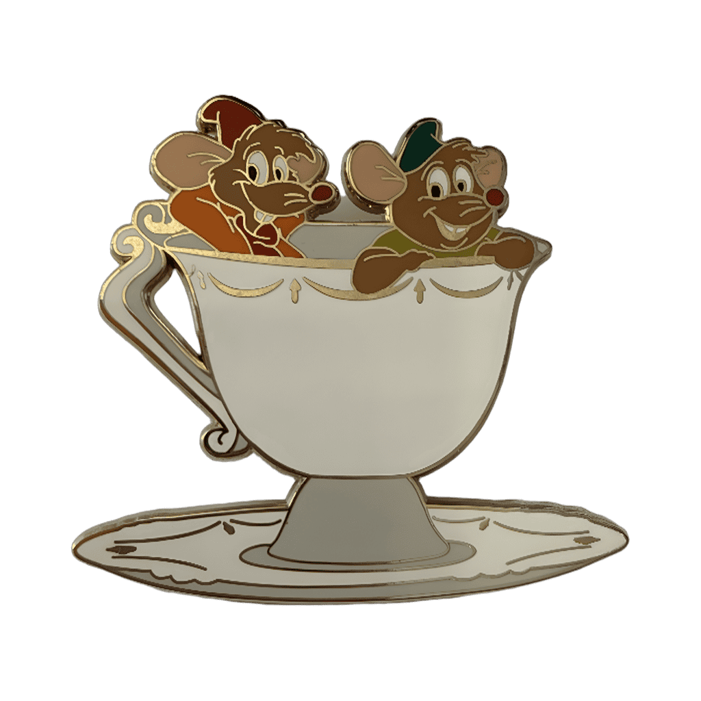 Gus and Jaq Teacup Disney pin