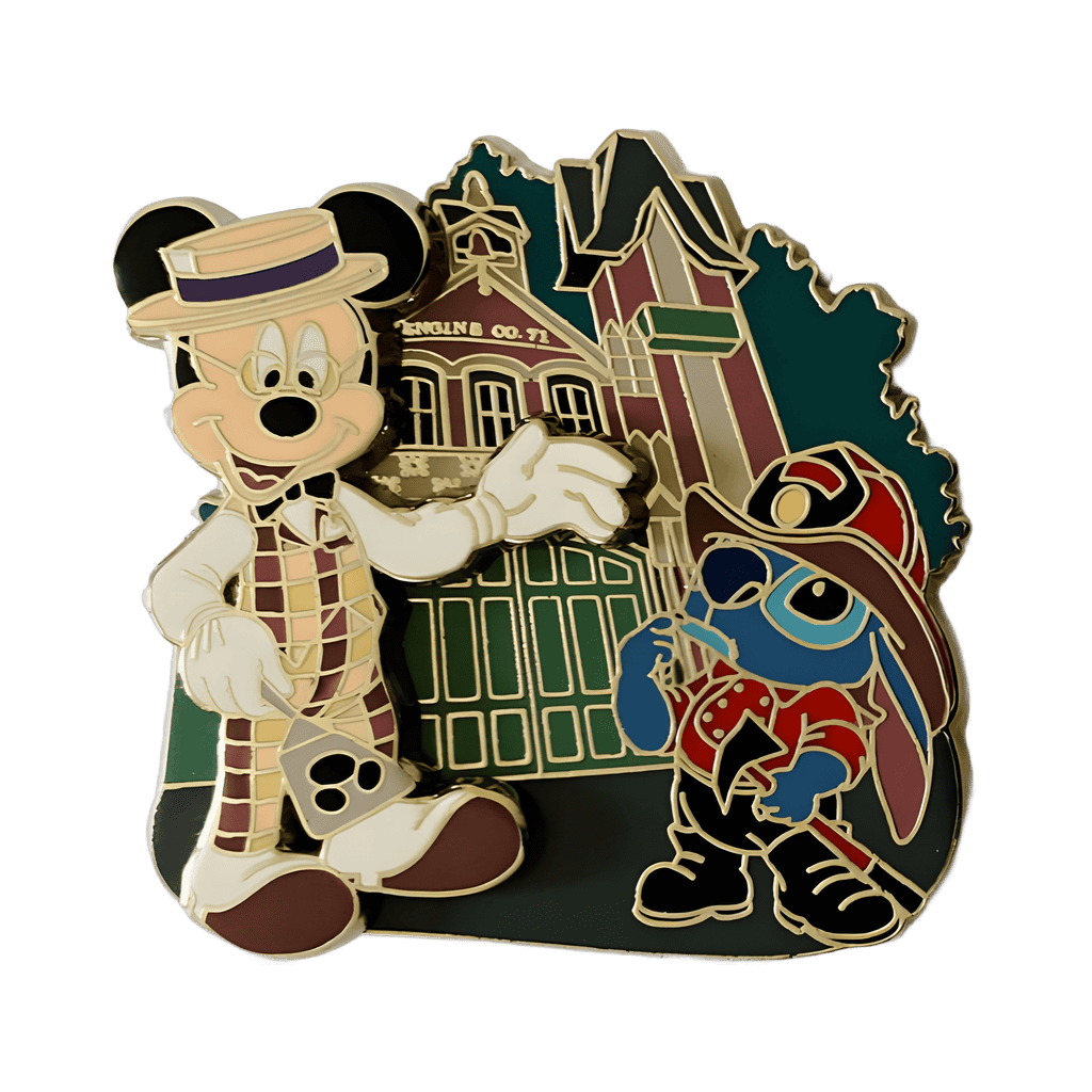 Fire Chief Smokey (Stitch) in Front of the Firehouse Disney pin