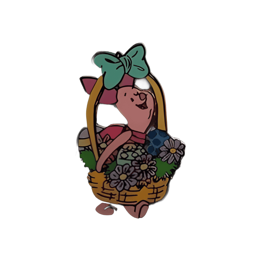 Winnie the Pooh and Piglet Easter Dress Up 2-Pin Set - Piglet Easter Basket Disney pin